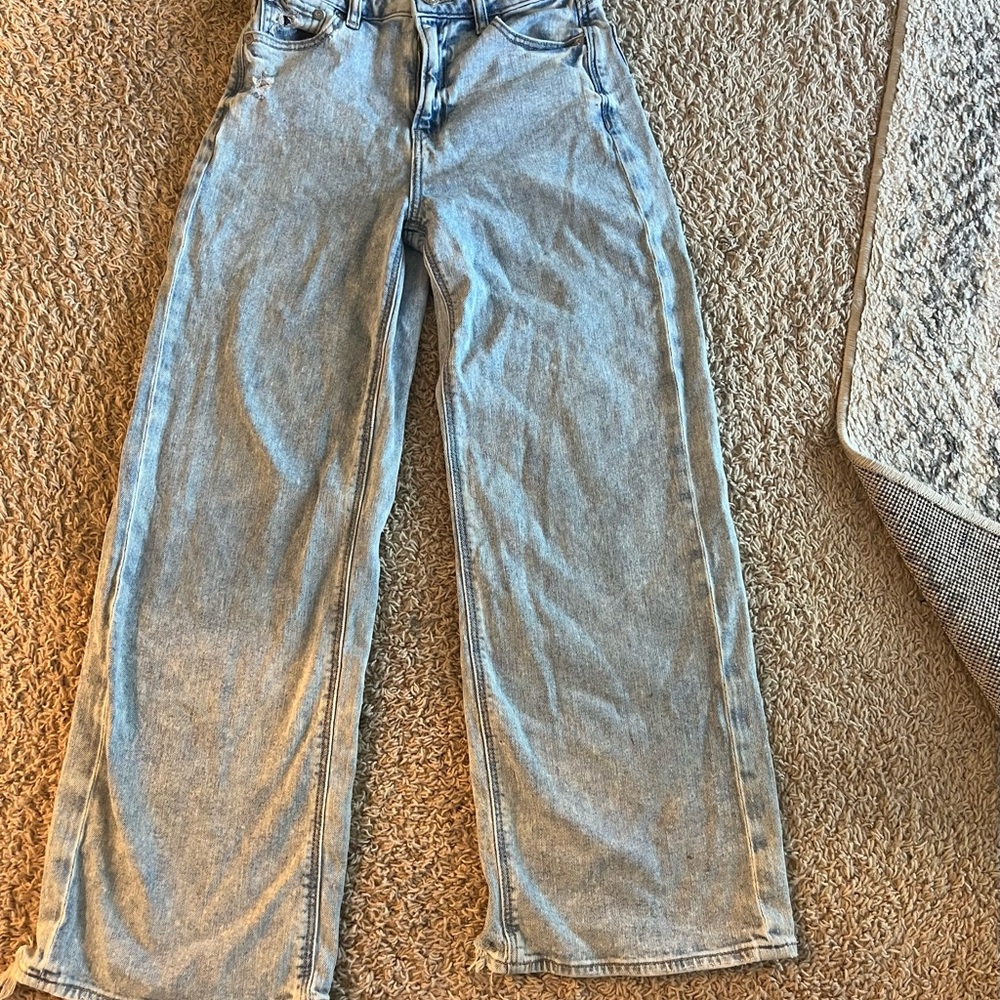 American Eagle Outfitters Blue Flare Wide Leg Jeans